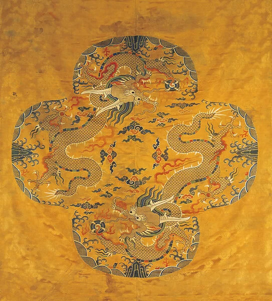 Dragon silk brocade fabric, End of 16th cen Creator: Anonymous master