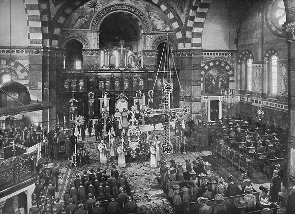 Easter Sunday service at the Greek Church, Bayswater, London, c1903 (1903)