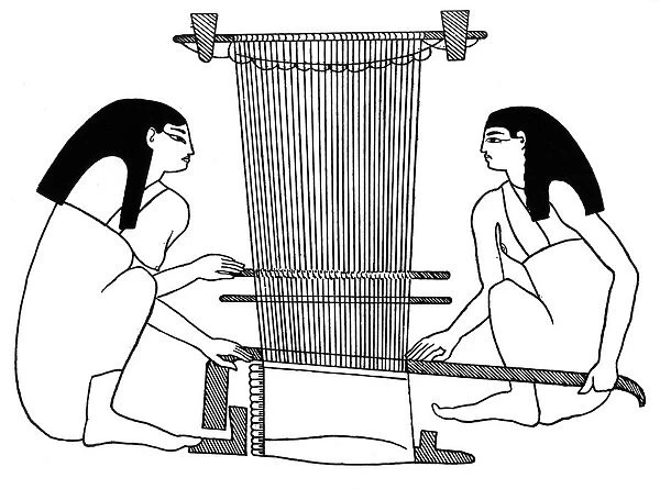 Egyptian weavers, c3000 BC (1930)