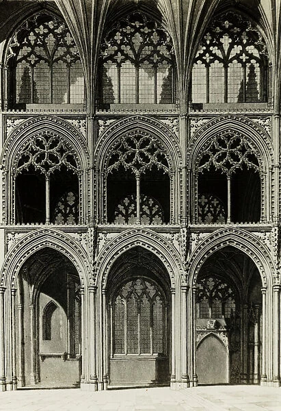 Ely Cathedral: Choir from an Engraving, c. 1891. Creator: Frederick Henry Evans