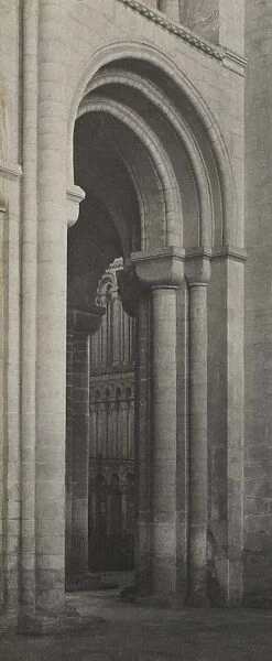 Ely Cathedral, Nave, Southwest Corner, c. 1899. Creator: Frederick H. Evans (British, 1853-1943)