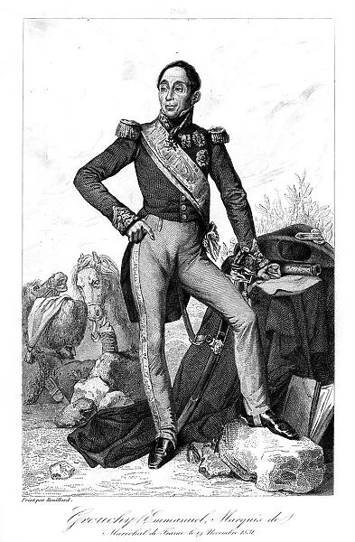 Emmanuel, marquis de Grouchy (1766-1847), French general and marshal, 1839. Artist: Geille