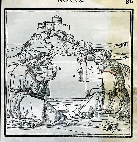 Engraving from De Arquitectura, Venice edition of 1511, from the work of Vitruvius