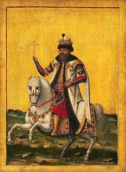 Equestrian portrait of the Tsar Michail I Fyodorovich of Russia (1596-1645), c. 1650-1660