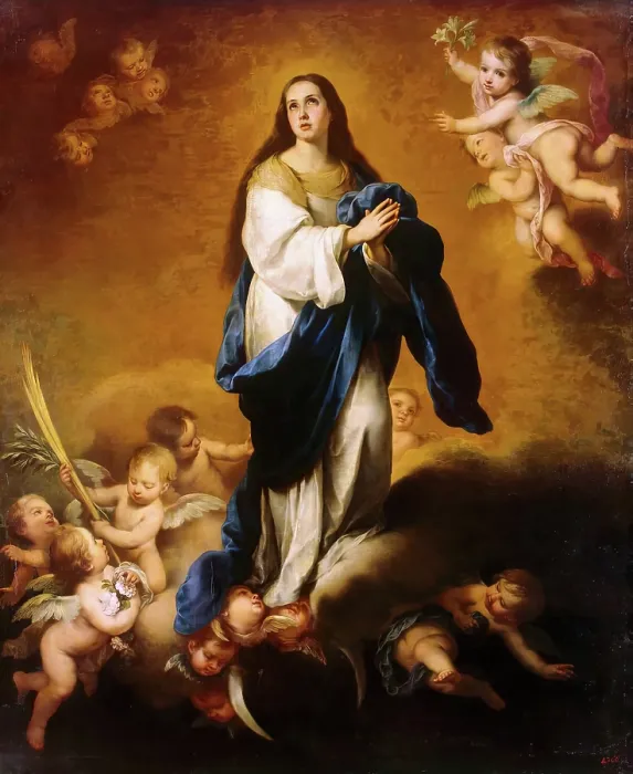 Framed Print : Print of the Immaculate Conception by Bartolome Esteban Murillo, 1645 Framed Print : Print of the Immaculate Conception by Bartolome Esteban Murillo, 1645