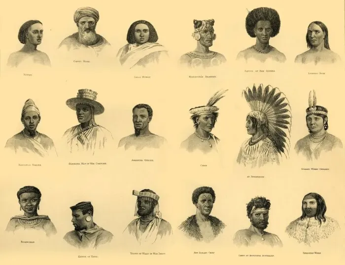 Framed Print : Ethnology Print, c1910 Framed Print : Ethnology Print, c1910