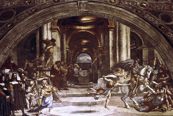 The Expulsion of Heliodorus from the Temple, 1512-1514. Artist: Raphael