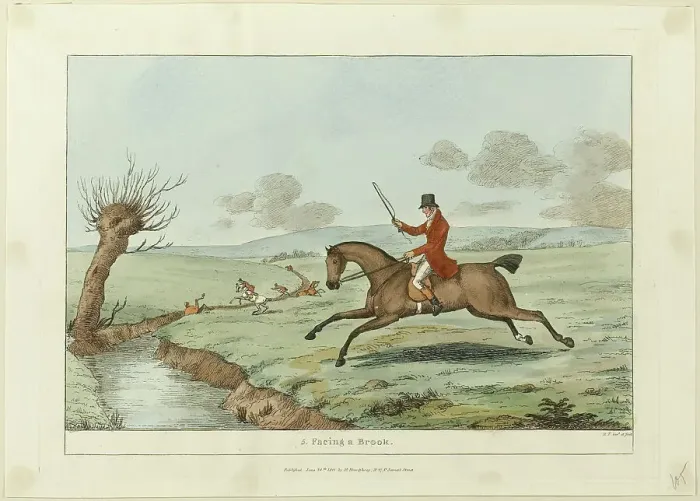 Framed Print : Robert Frankland Print - Facing a Brook, 1811