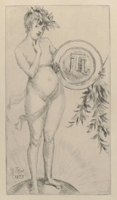 Framed Print : Print of First Frontispiece (with the Monogram), 1875 Framed Print : Print of First Frontispiece (with the Monogram), 1875