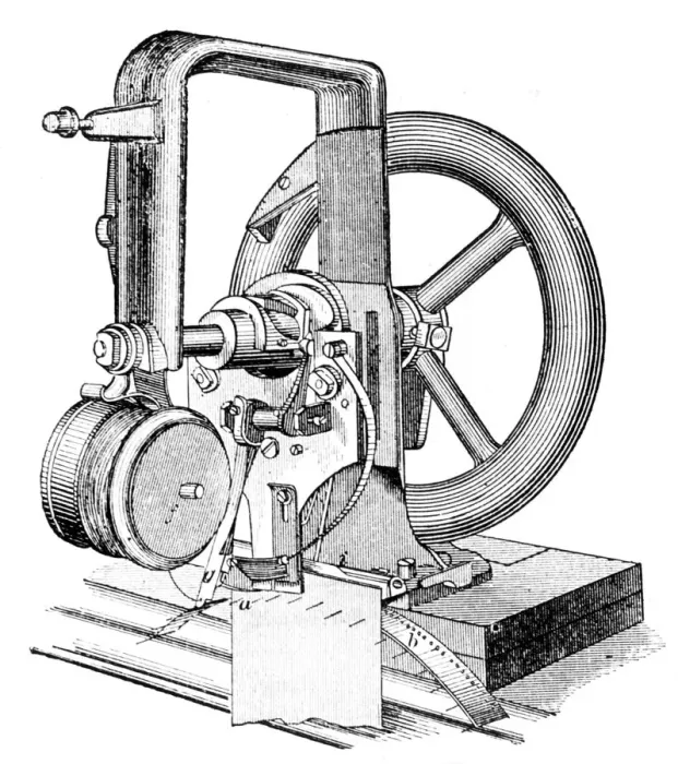 Framed Print : First lockstitch sewing machine Print, c19th century Framed Print : First lockstitch sewing machine Print, c19th century
