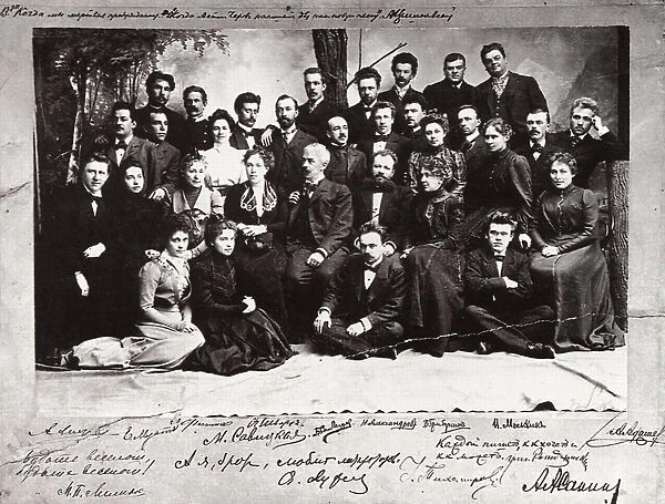 The first troupe of the Moscow Art Theatre, Russia, 1900