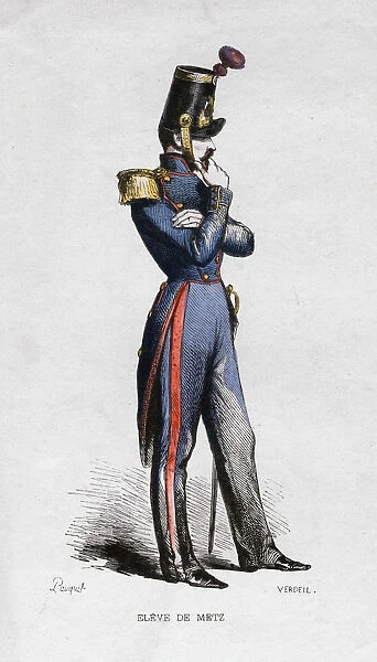 French military student, 19th century. Artist: Verdeil