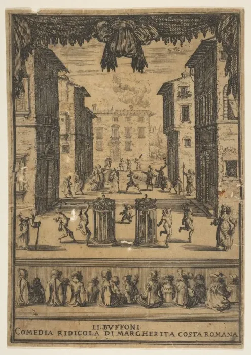 Framed Print : Frontispiece Print of The Buffoons, 1639 Framed Print : Frontispiece Print of The Buffoons, 1639