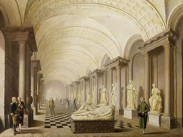 The Gallery of the Muses, in the Royal Museum at the Royal Palace, Stockholm, 1796. Creator: Per Hillestrom