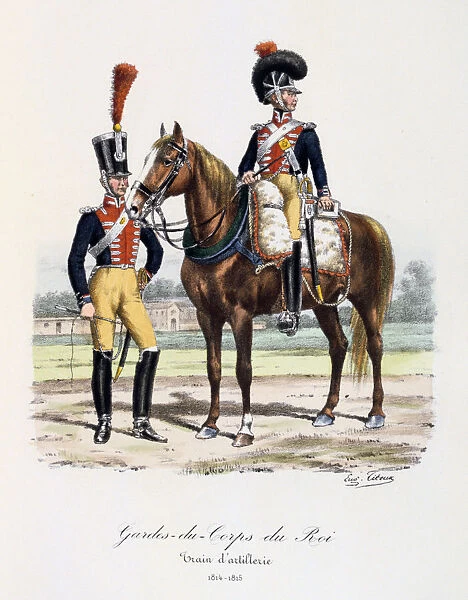 Gardes-du-Corps de Roi, Artillery Train, 1814-15 Artist: Eugene Titeux