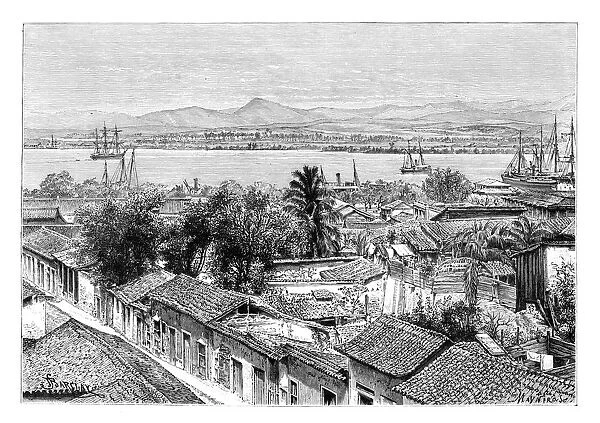 General view of Santiago, Cuba, c1890. Artist: Maynard