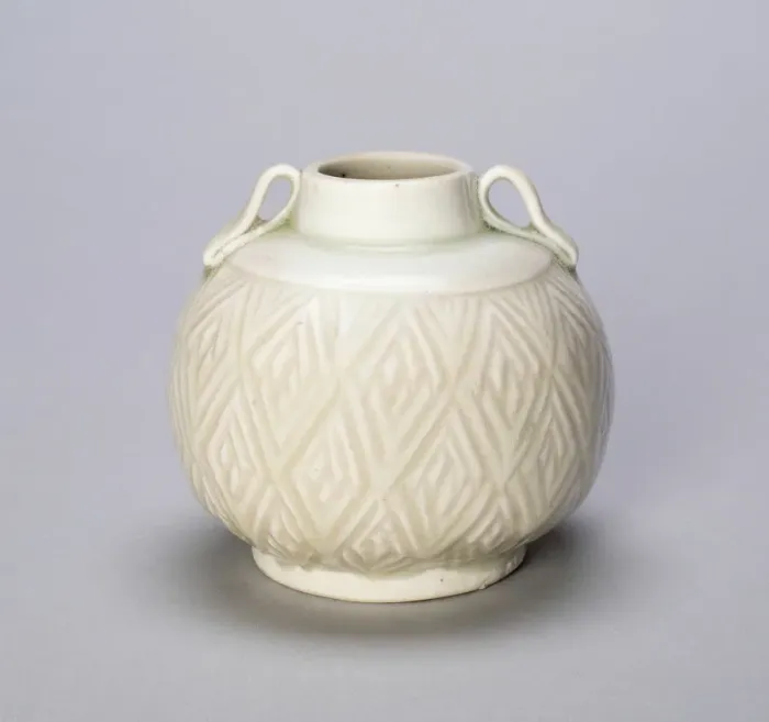Framed Print : Print of Globular Loop-Handled Jar with Diamond Pattern Framed Print : Print of Globular Loop-Handled Jar with Diamond Pattern