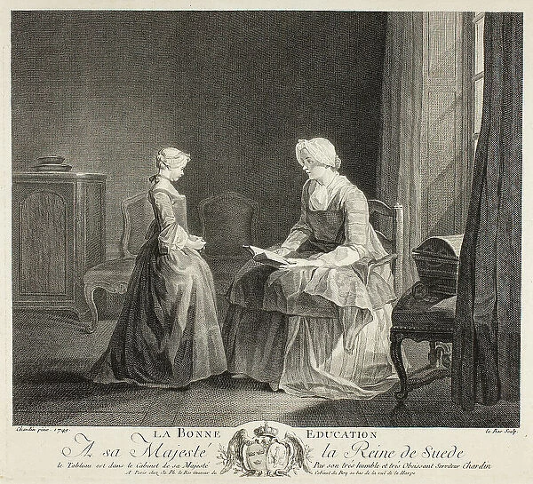 The Good Education, 1749. Creator: Jacques Philippe Le Bas