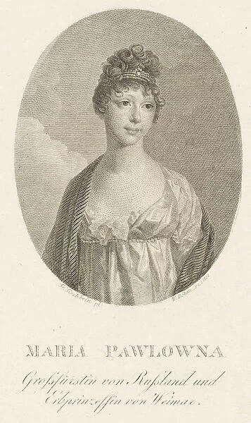 Grand Duchess Maria Pavlovna of Russia (1786-1859), Grand Duchess of Saxe-Weimar-Eisenach, 1808