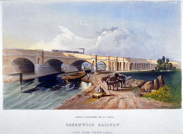 Greenwich Railway, Deptford, London, 1836. Artist: GF Bragg