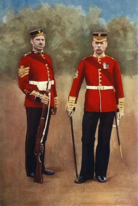 Framed Print : The Grenadier Guards Colour-Sergeant & Sergeant-Major Print, 1901 Framed Print : The Grenadier Guards Colour-Sergeant & Sergeant-Major Print, 1901