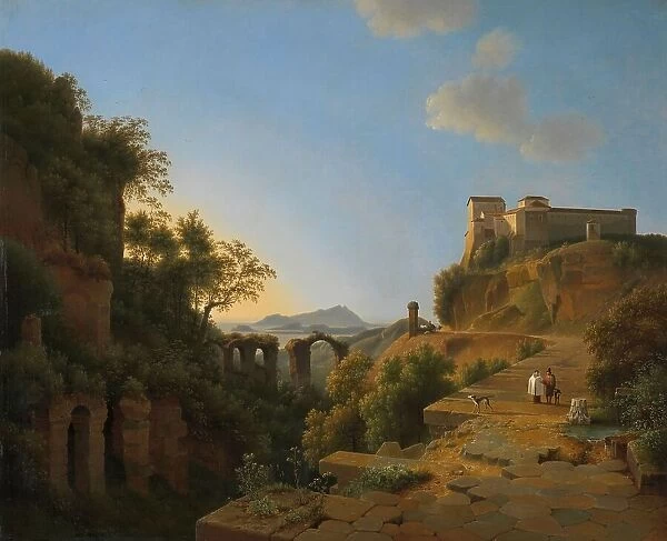 The Gulf of Naples with the Island of Ischia in the Distance, 1818. Creator: Josephus Augustus Knip