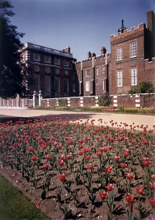 Framed Print : Hampton Court Palace Print, c1955 Framed Print : Hampton Court Palace Print, c1955