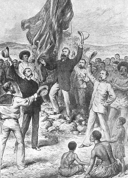 Hoisting the British Flag in New Guinea, 1883: Mr Chester... Calling for Three Cheers, (1901)