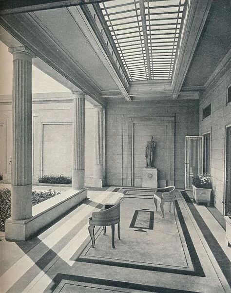 House in Grosvenor Road Westminster - The Stoa Looking West. G. and A. Gilbert Scott, Architects