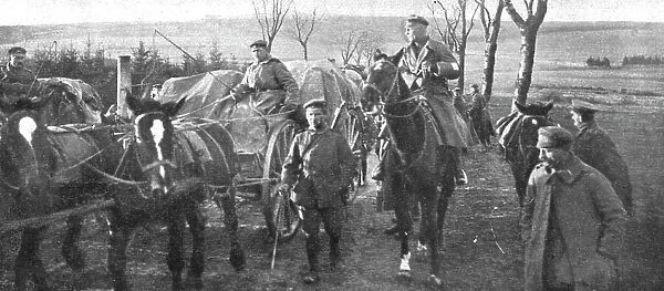 Ils S'en Vont; Convoi conduit par un officier, 1918. Creator: Unknown