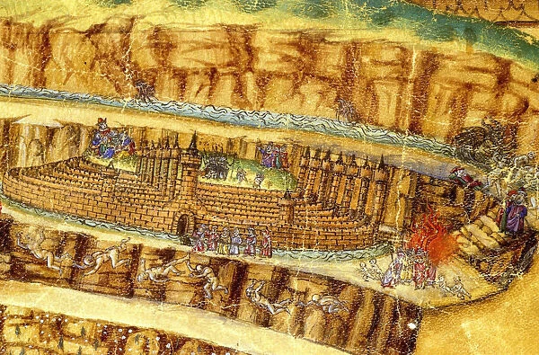 Inferno. (Abyss of Hell). Illustration to the Divine Comedy by Dante Alighieri (Detail), 1480-1490