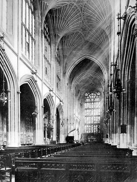 Interior, Bath Abbey, Somerset, 1924-1926. Artist: Humphrey Joel