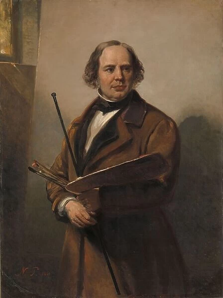 Jan Willem Pieneman, Painter, Father of Nicolaas Pieneman, 1860. Creator: Nicolaas Pieneman
