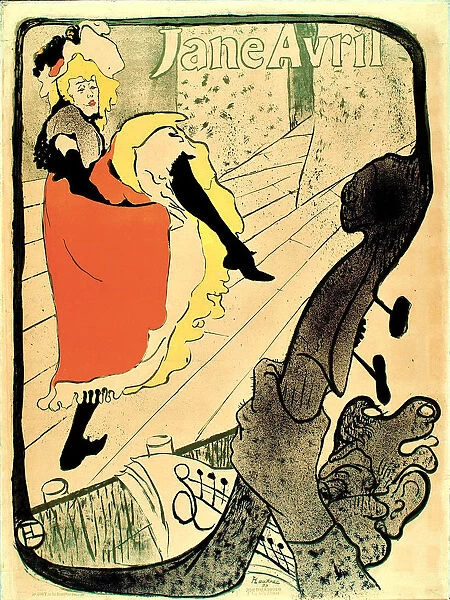 Jane Avril, 1893. 1893. Creator: Henri de Toulouse-Lautrec