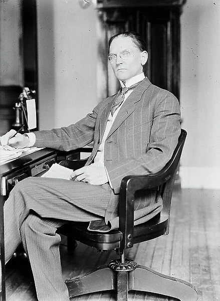 Jasper Baker, Assistant Director of The Mint, 1913. Creator: Harris & Ewing. Jasper Baker, Assistant Director of The Mint, 1913. Creator: Harris & Ewing