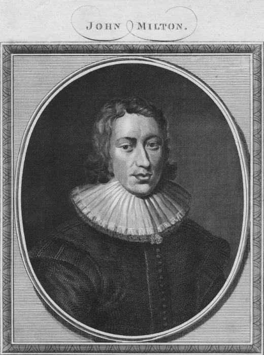 Framed Print : Engraved Print of John Milton, 1785 Framed Print : Engraved Print of John Milton, 1785