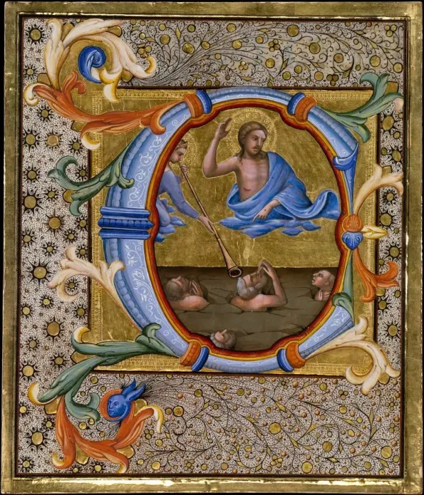 Framed Print : Last Judgment in an Initial C Print, 1406-7