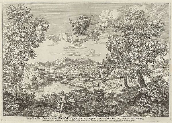 Jupiter in a Landscape, 1696. Creator: Crescenzio Onofri