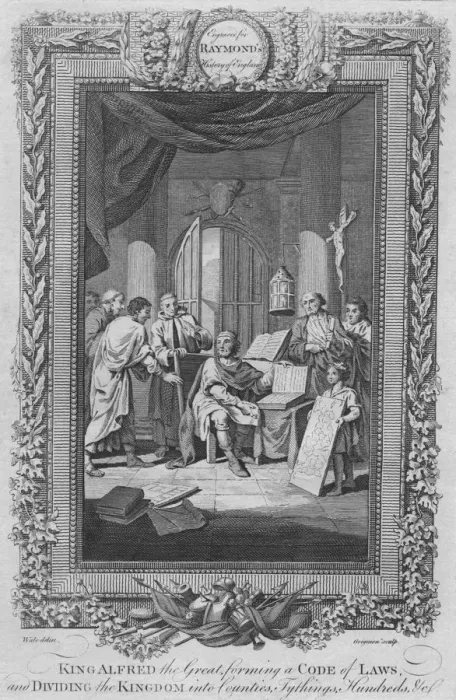 Framed Print : King Alfred the Great forming a Code of Laws Print Framed Print : King Alfred the Great forming a Code of Laws Print