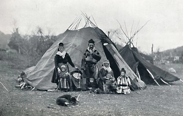 A Lapland encampment, 1912. From The Living Races of #14992378