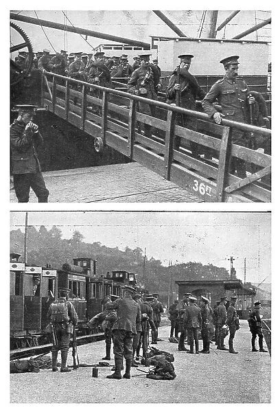 L'Armee Britannique; L'Angleterre met d'a bord en ligne trois divisions, 1914. Creator: Unknown