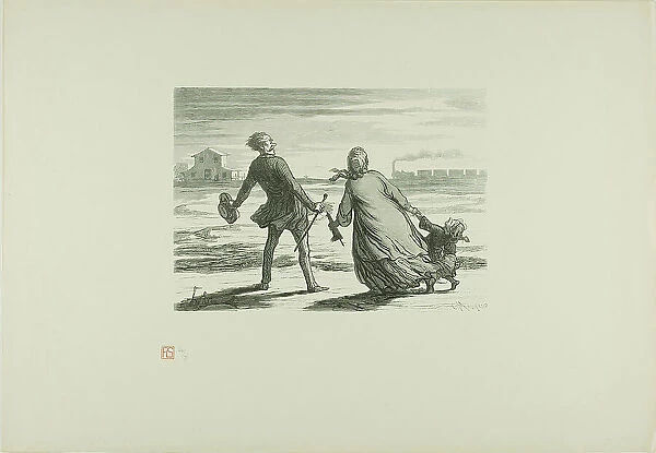 Too Late!, 1862, printed 1920. Creator: Charles Maurand