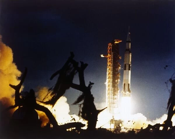 Launch of Saturn V rocket, Kennedy Space Center, Merritt Island, Florida, USA, 7 December 1972