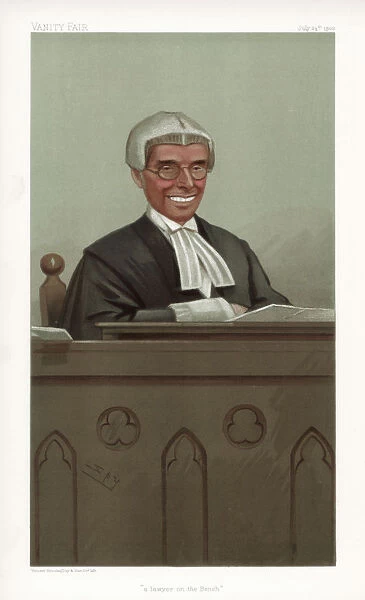A Lawyer on the Bench, 1902. Artist: Spy