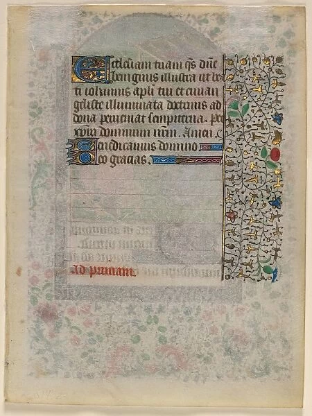 Leaf from a Book of Hours: Text (verso), c. 1430. Creator: Unknown