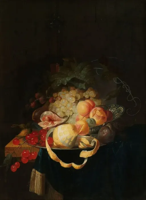 Framed Print : Still Life with Fruit Print, 1668