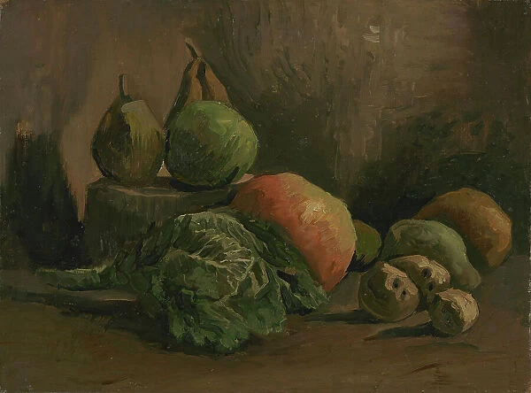 Still Life with Vegetables and Fruit, 1884. Creator: Gogh, Vincent, van (1853-1890)