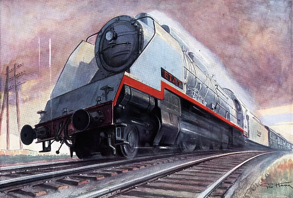 Locomotive Super - Mountain 241-101 leading passengers travelling to New York to Havre