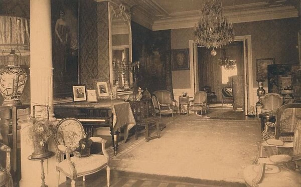 Louis XVI Room at the Cuban Embassy in Brussels, Belgium, 1927. Creator: Unknown