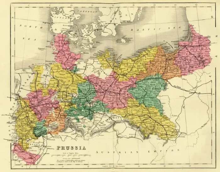 Framed Print : Map of Prussia, c1872 Print Framed Print : Map of Prussia, c1872 Print